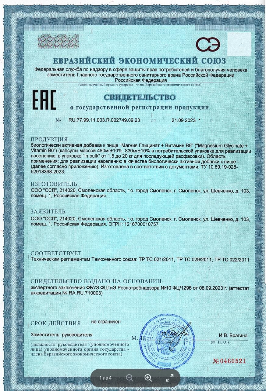Свидетельство о государственной регистрации, скан 4